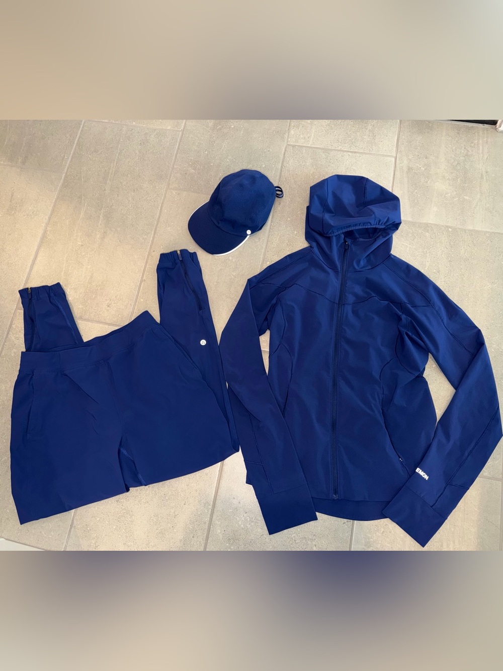lululemon athletica Navy Blue Hooded Utility Jacket